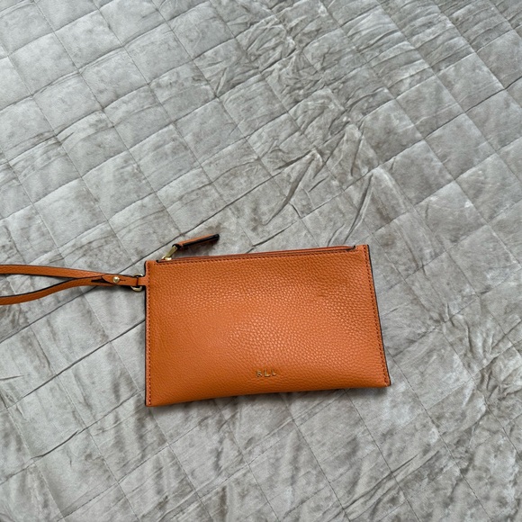 Ralph Lauren Handbags - Ralph Lauren Cognac Leather Wristlet